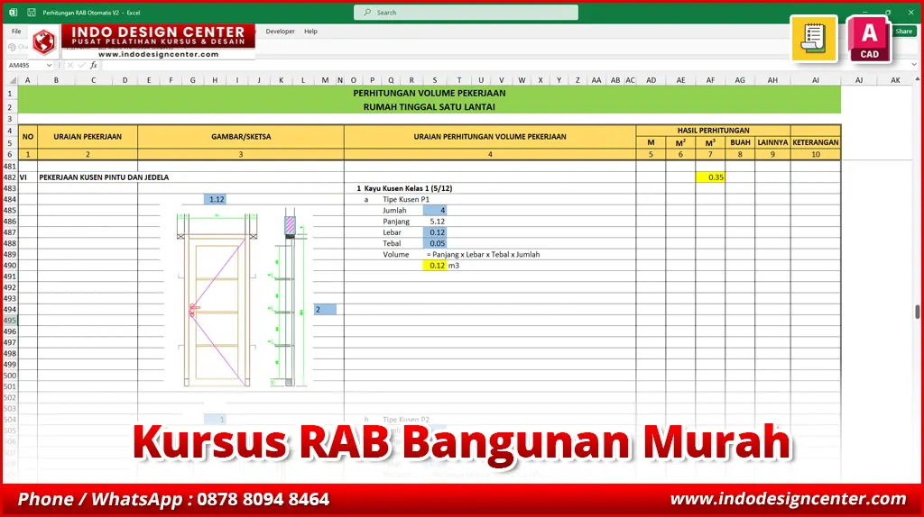 Kursus RAB Bangunan Murah di Karawang