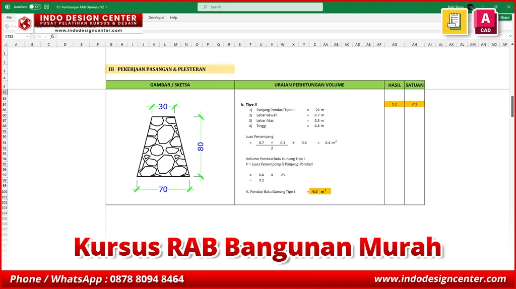 Kursus RAB Bangunan Murah di Serpong Utara, Tangerang Selatan