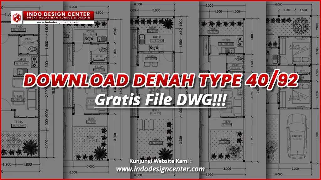 Download Denah Rumah Type 40 Kode 10