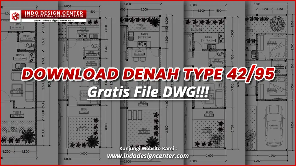 Download Denah Rumah Type 42 Kode 08