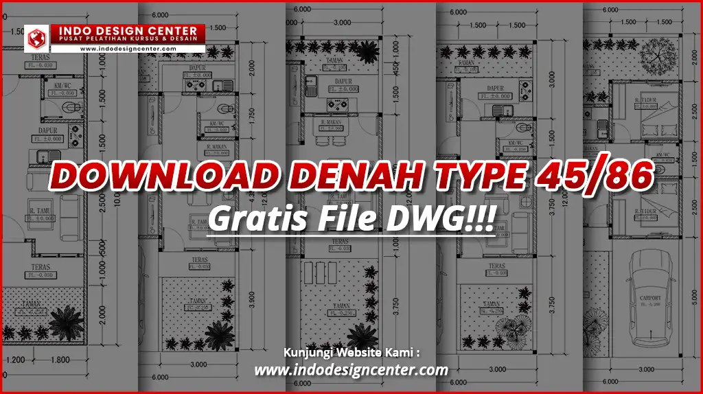 Download Denah Rumah Type 45 Kode 10
