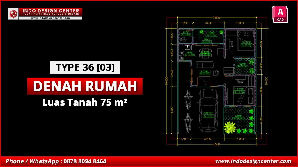 File Denah Rumah Type 36 Kode 03