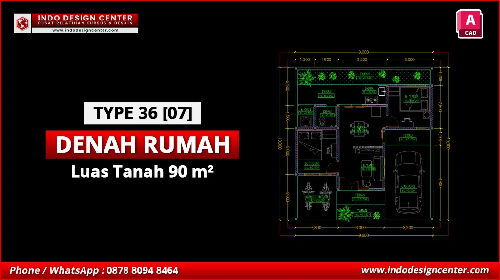 File Denah Rumah Type 36 Kode 07