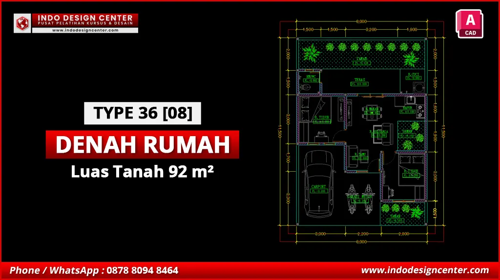 File Denah Rumah Type 36 Kode 08