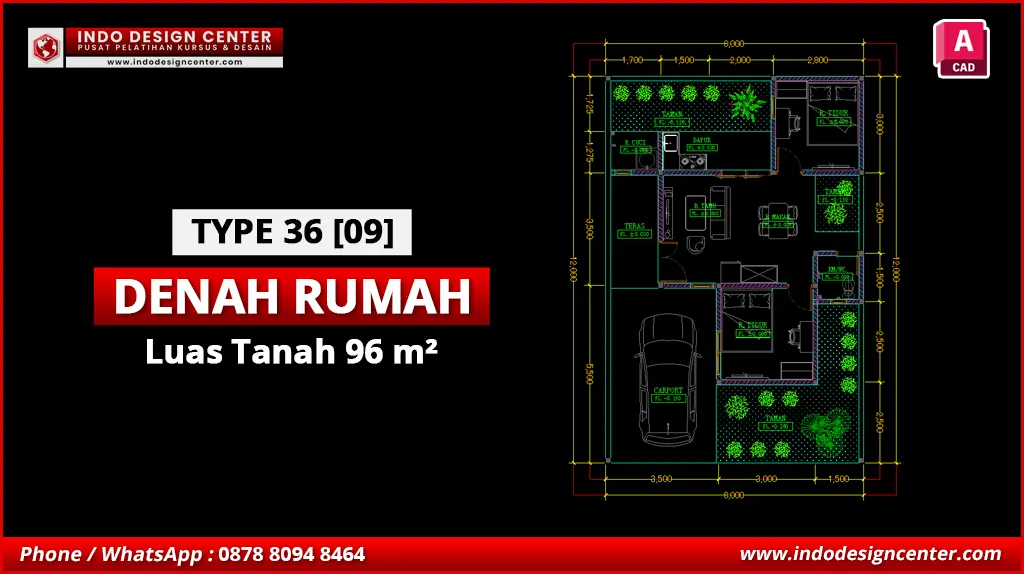 File Denah Rumah Type 36 Kode 09