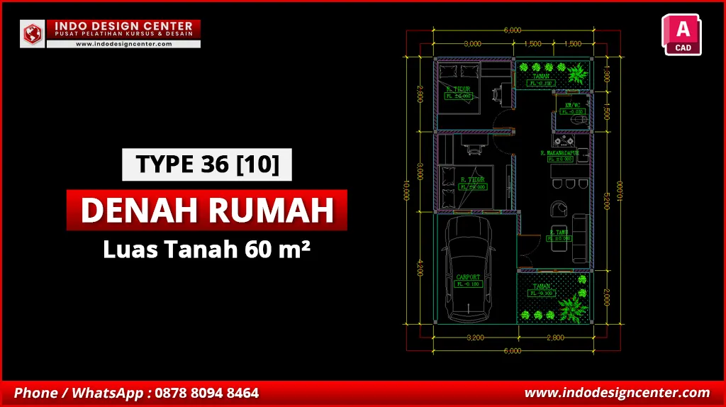 File Denah Rumah Type 36 Kode 10