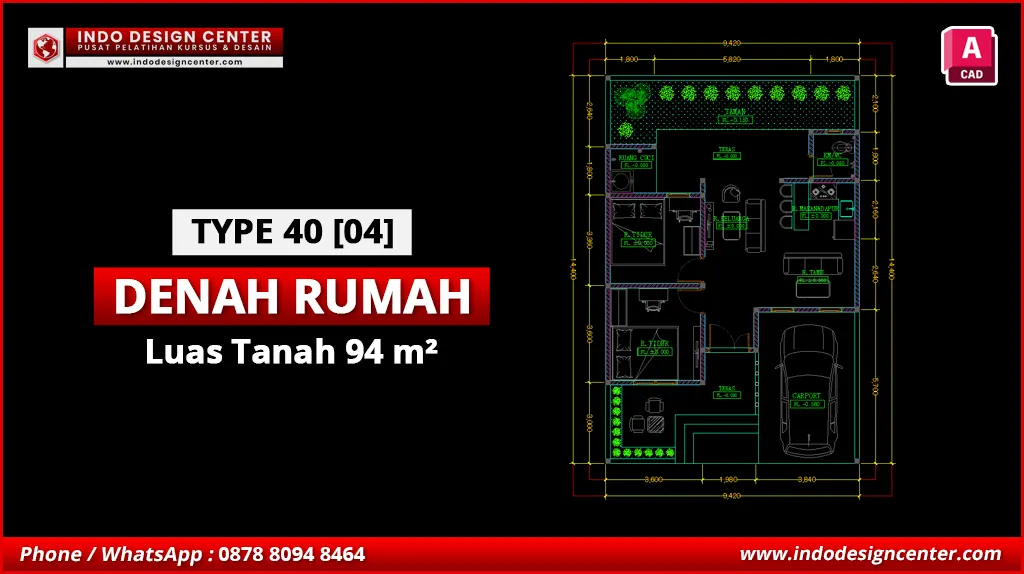File Denah Rumah Type 40 Kode 04