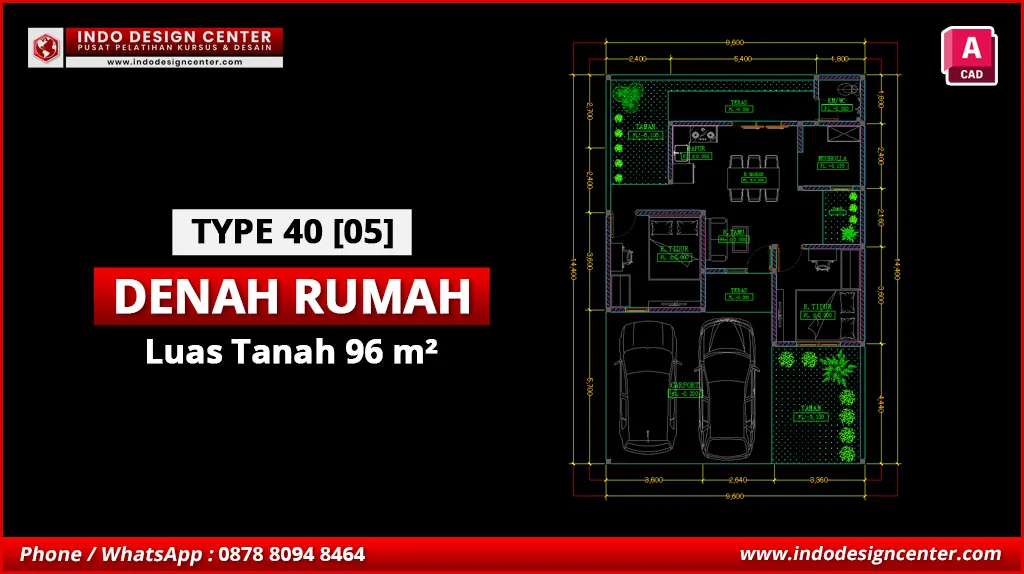 File Denah Rumah Type 40 Kode 05