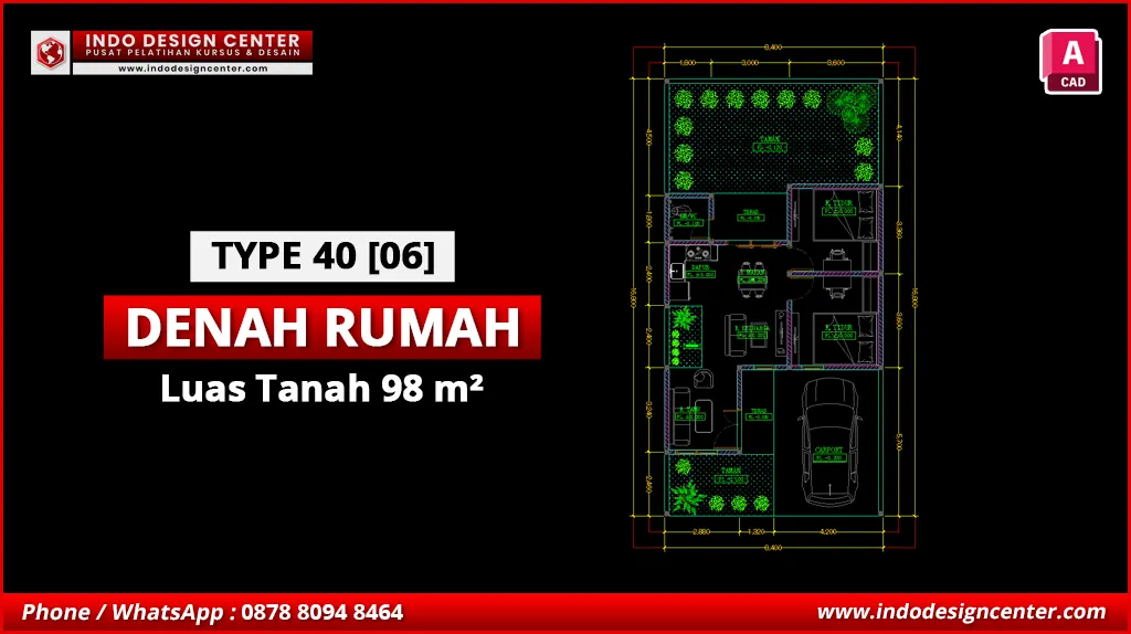 File Denah Rumah Type 40 Kode 06
