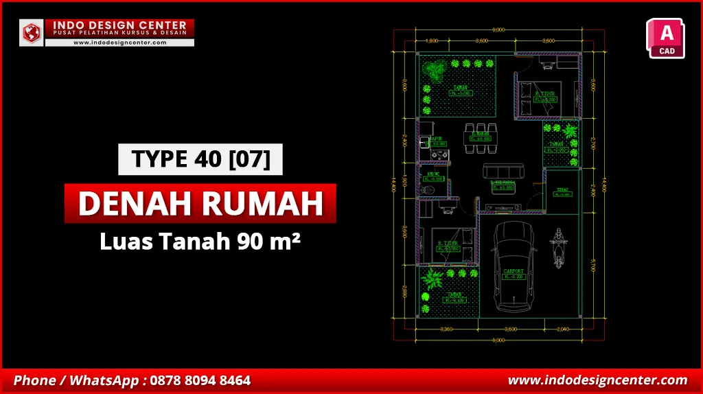 File Denah Rumah Type 40 Kode 07