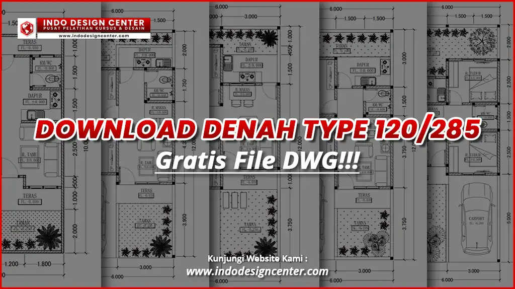 Download Denah Rumah Type 120 Kode 06