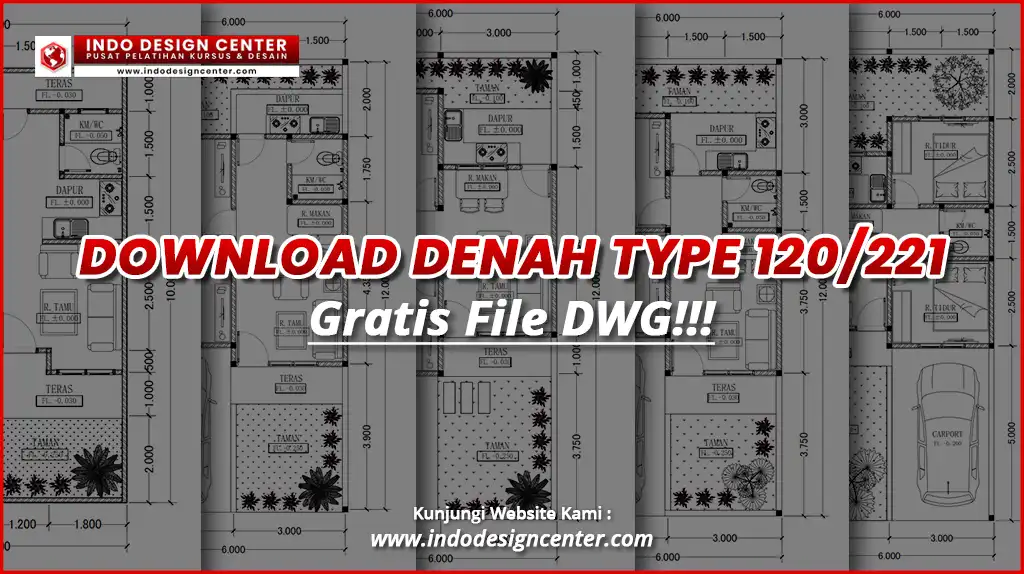Download Denah Rumah Type 120 Kode 10