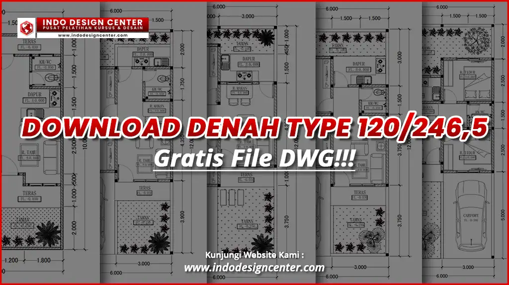 Download Denah Rumah Type 120 Kode 12
