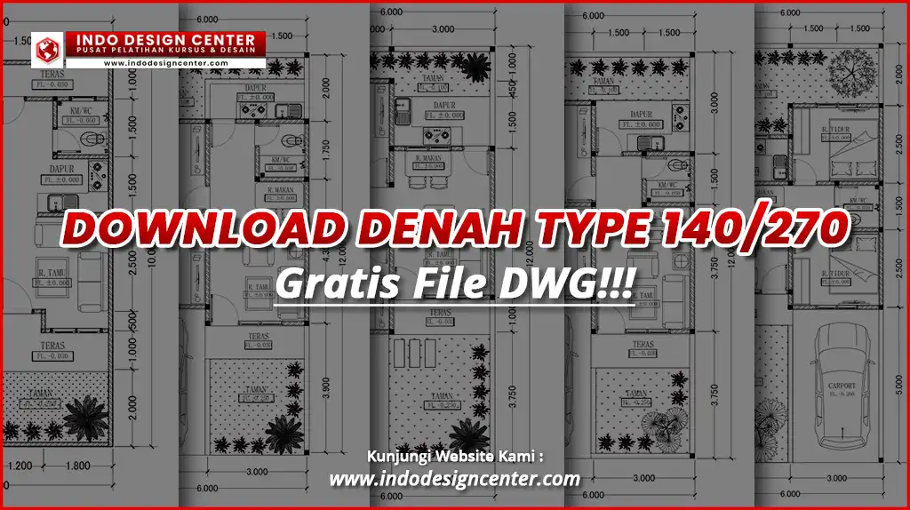 Download Denah Rumah Type 140 Kode 05