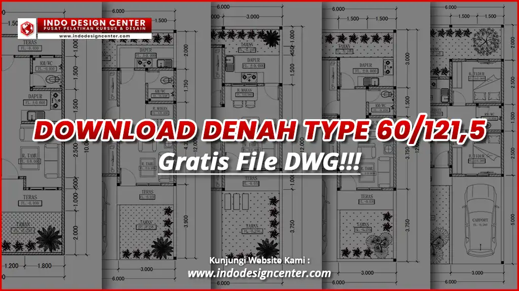 Download Denah Rumah Type 60 Kode 04