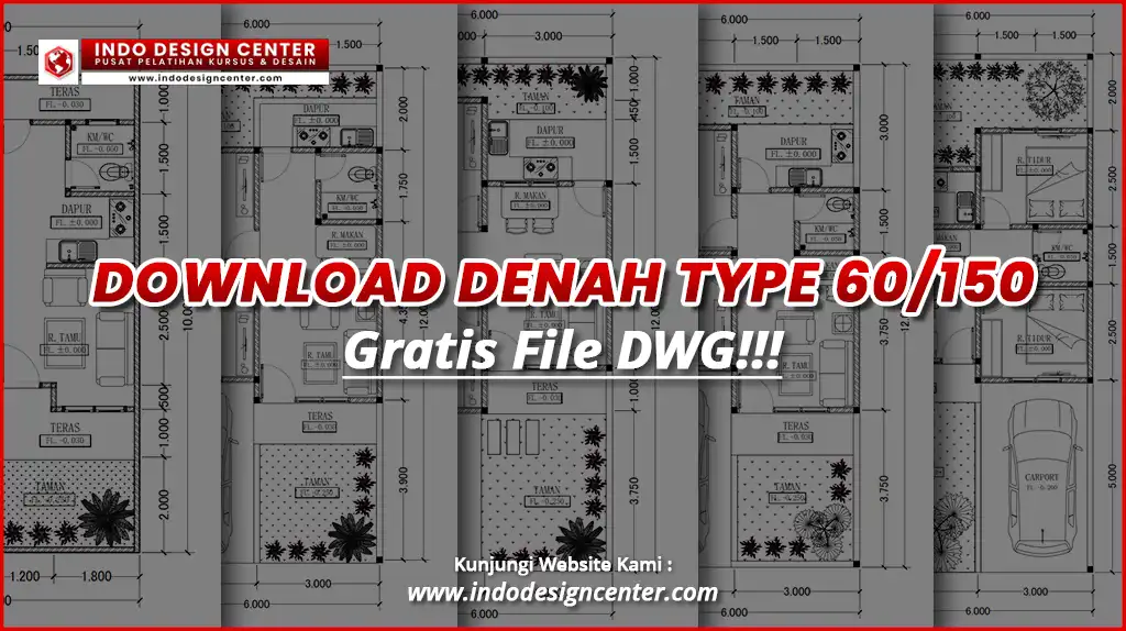Download Denah Rumah Type 60 Kode 11