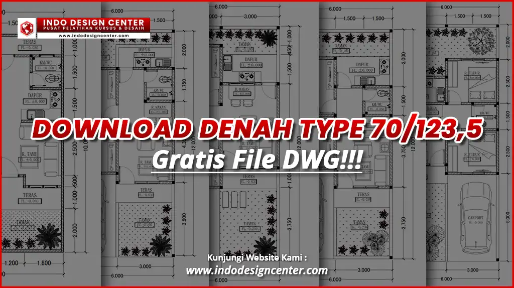 Download Denah Rumah Type 70 Kode 05
