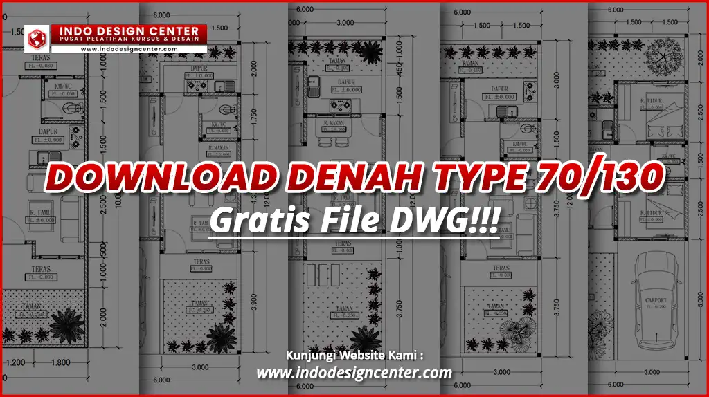 Download Denah Rumah Type 70 Kode 07
