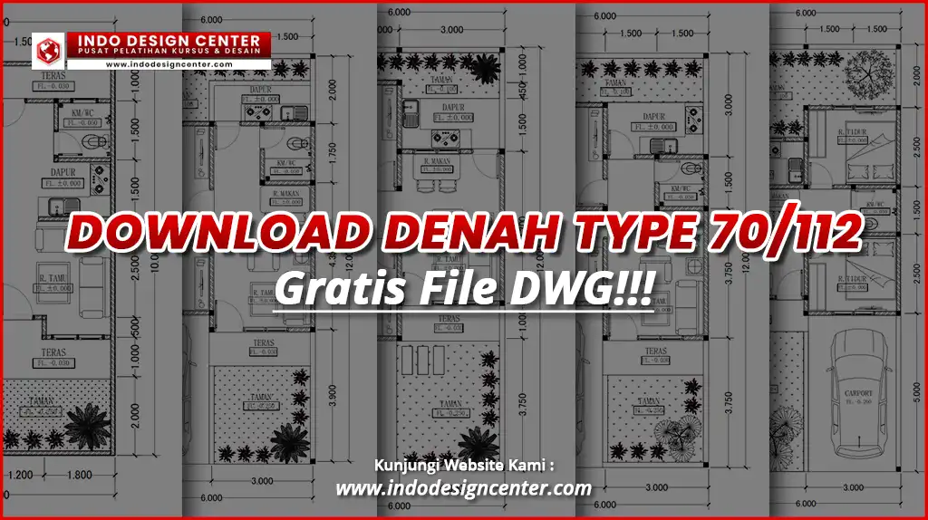 Download Denah Rumah Type 70 Kode 11