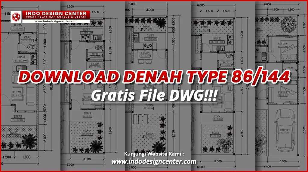 Download Denah Rumah Type 86 Kode 02