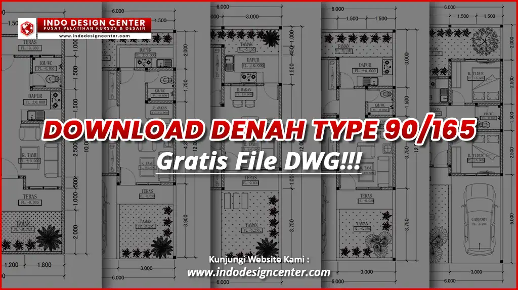 Download Denah Rumah Type 90 Kode 03