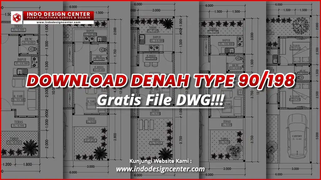 Download Denah Rumah Type 90 Kode 06