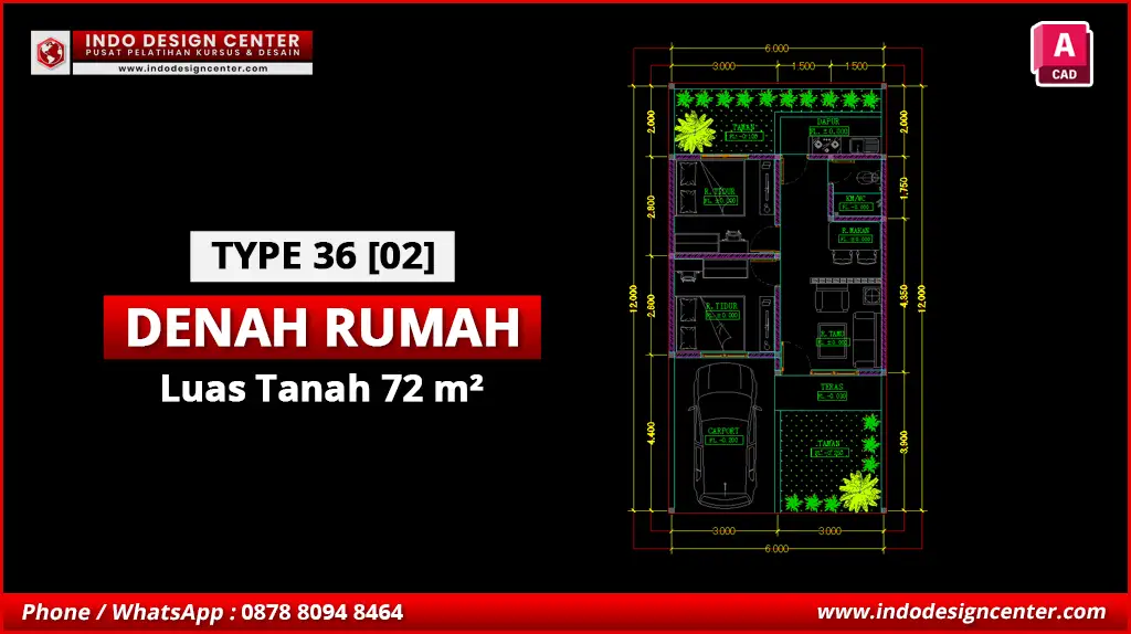 File Denah Rumah Tipe 36 Terbaik b