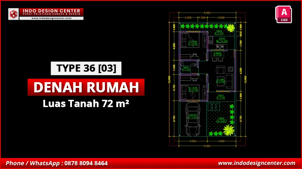File Denah Rumah Tipe 36 Terbaik c