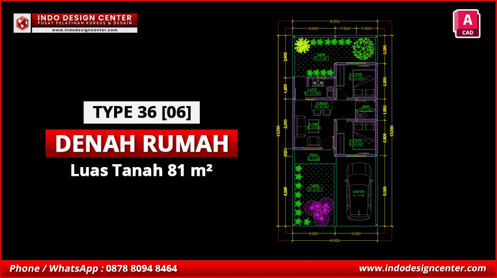 File Denah Rumah Tipe 36 Terbaik F