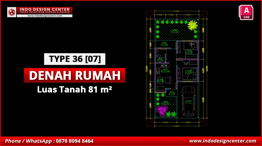 File Denah Rumah Tipe 36 Terbaik G
