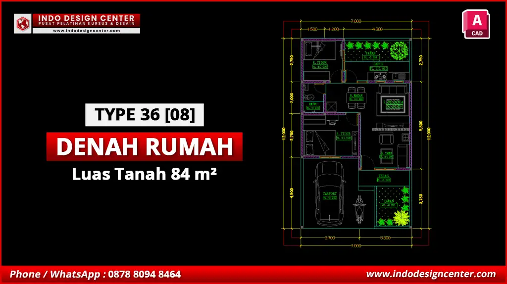 File Denah Rumah Tipe 36 Terbaik H