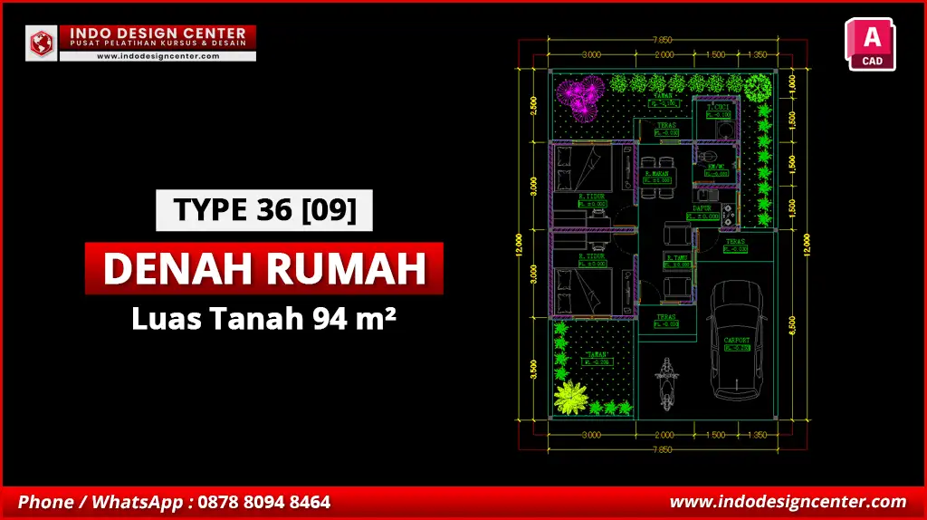 File Denah Rumah Tipe 36 Terbaik I