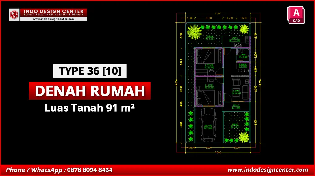 File Denah Rumah Tipe 36 Terbaik J