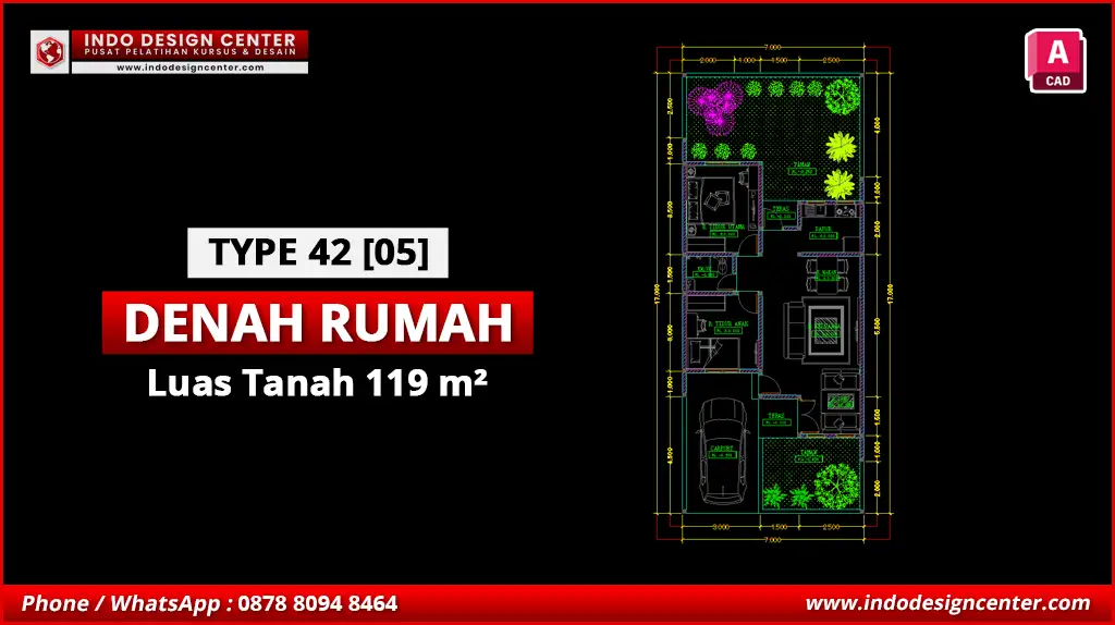 File Denah Rumah Tipe 42 Terbaik E