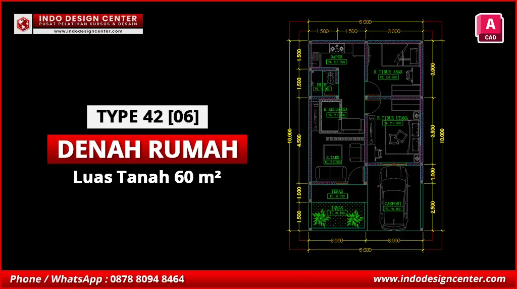 File Denah Rumah Tipe 42 Terbaik F