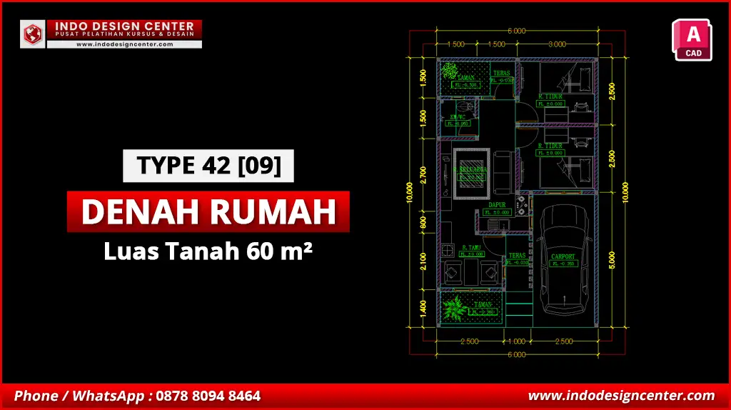 File Denah Rumah Tipe 42 Terbaik I