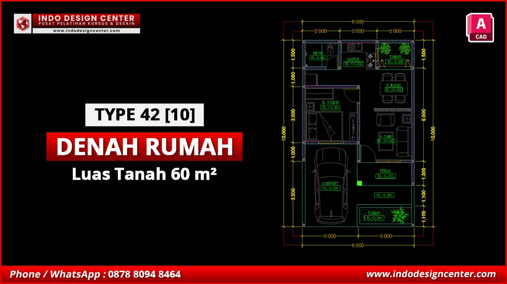 File Denah Rumah Tipe 42 Terbaik J