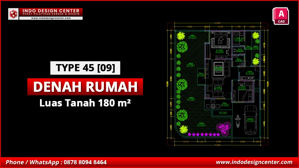 File Denah Rumah Tipe 45 Terbaik I