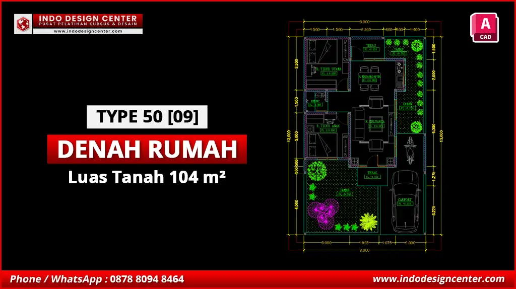 File Denah Rumah Tipe 50 Terbaik I