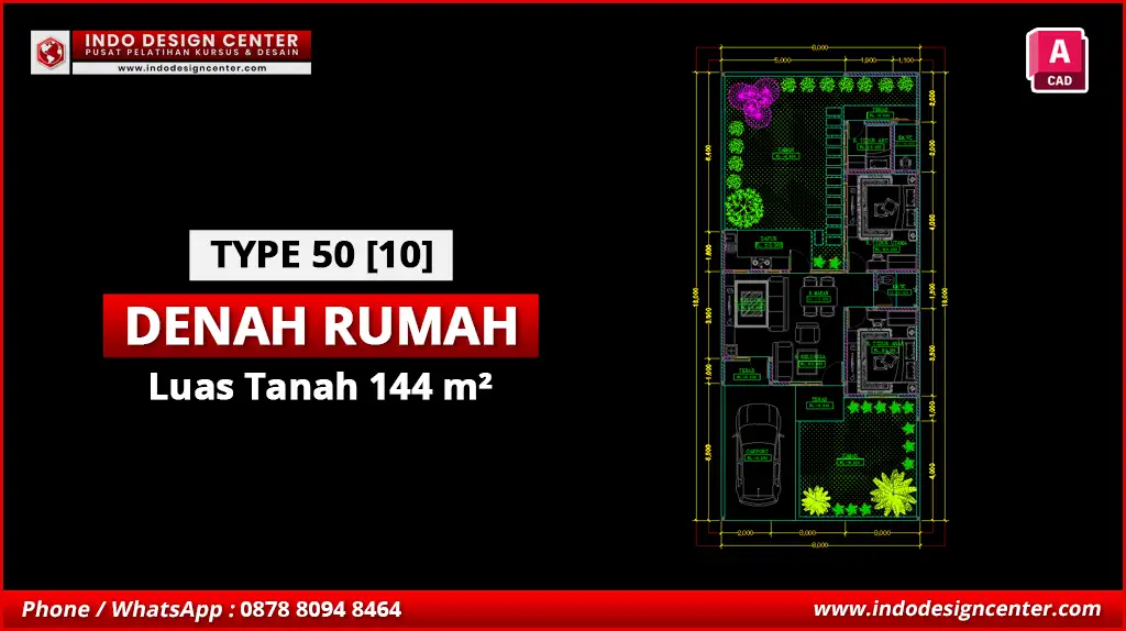 File Denah Rumah Tipe 50 Terbaik J