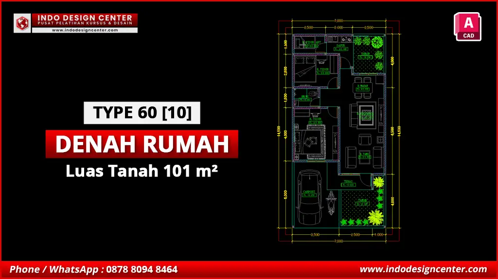 File Denah Rumah Tipe 60 Terbaik J