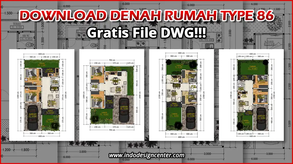 Kumpulan Denah Tipe 86 Terbaik