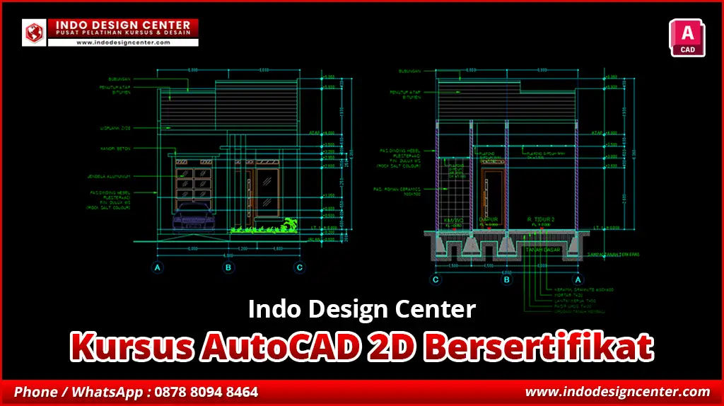Kursus Autocad 2D Bersertifikat Architecture Design