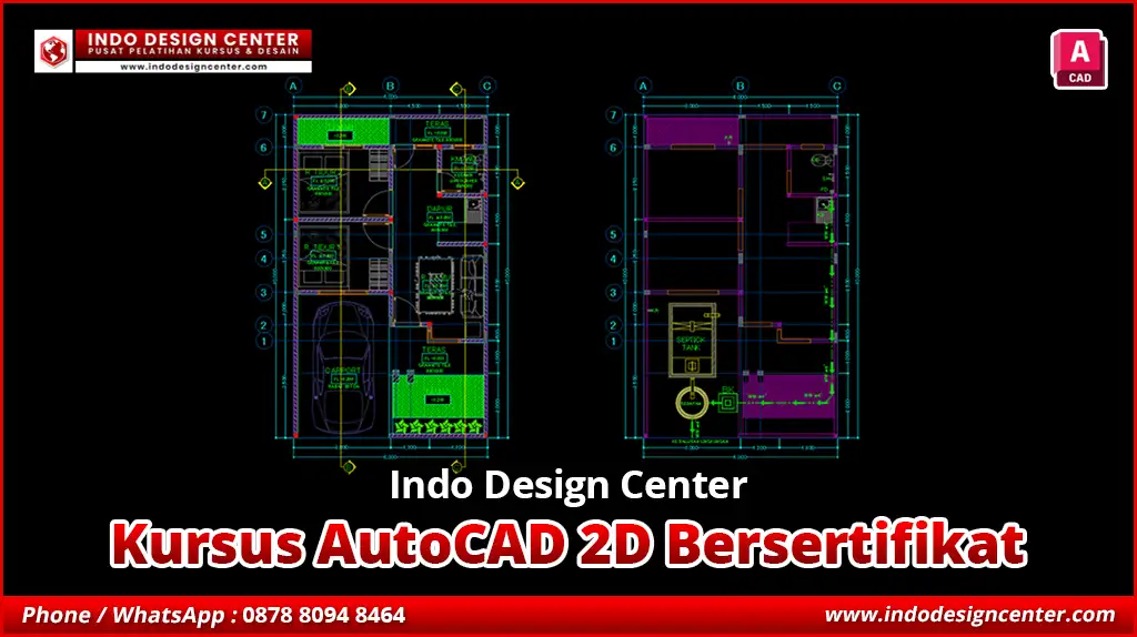 Kursus Autocad 2D Bersertifikat Desain Arsitektur Murah