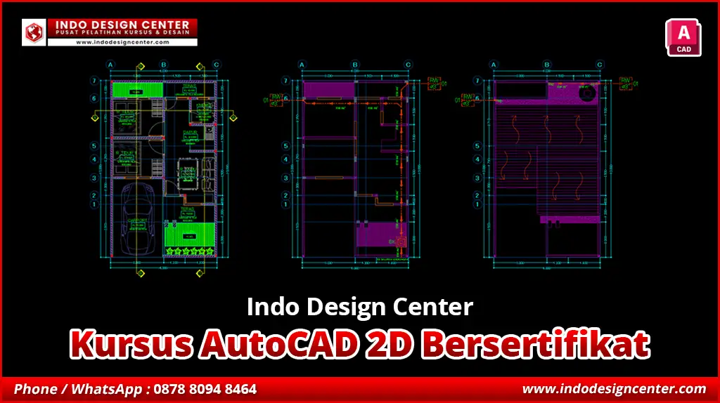 Kursus Autocad 2D Bersertifikat Desain Rumah Murah