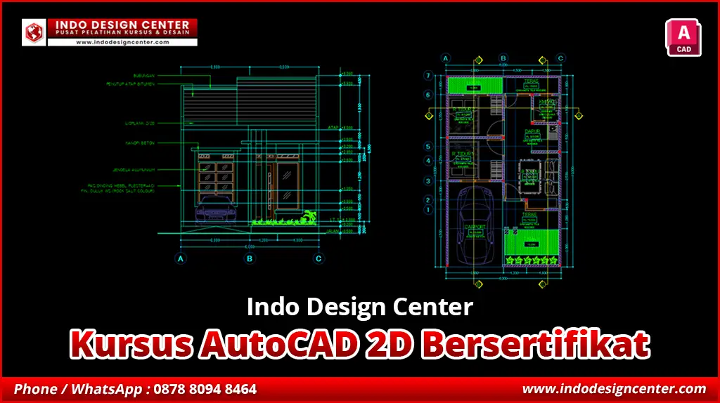 Kursus Autocad 2D Bersertifikat Murah & Terdekat