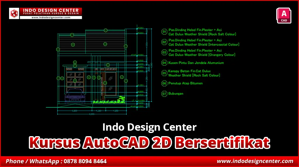 Kursus Autocad 2D Bersertifikat Profesional & Terpercaya