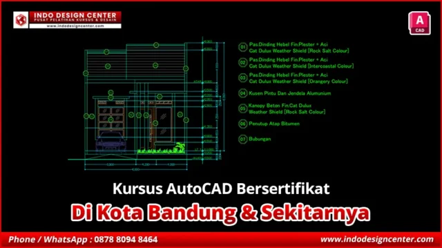 Kursus AutoCAD Bersertifikat di Bandung Kidul, Kota Bandung