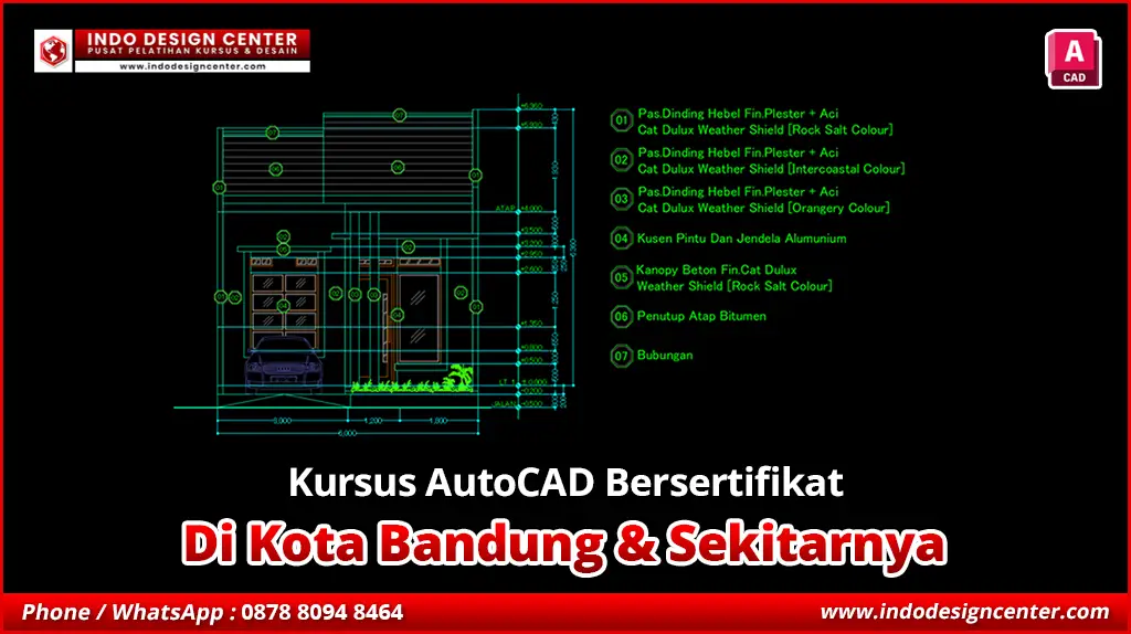 Kursus AutoCAD Bersertifikat di Bandung Kidul, Kota Bandung