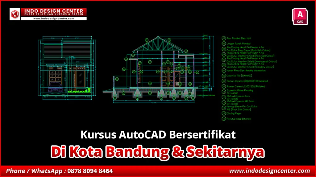 Kursus AutoCAD Bersertifikat di Cinambo, Kota Bandung